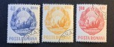 Rom&acirc;nia R.S.R. "Stema Republicii Socialiste Rom&acirc;nia" (1965&ndash;1966) - (40B Albastru, 55B Galben, 1.60L Roșu, Dintelate, Ștampilate) RO1