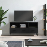 Dulap TV, negru, 102x36x50 cm, lemn prelucrat, vidaXL