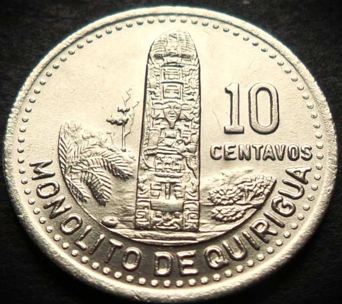 Moneda exotica 10 CENTAVOS - GUATEMALA, anul 1988 * cod 3517 = UNC