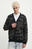 KSUBI cardigan din bumbac heroism cardigan culoarea negru, MPS24KW005