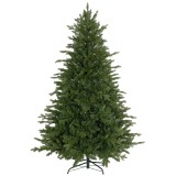HOMCOM Brad de Crăciun Artificial cu 1821 Crengi, Brad de Crăciun Pliabil cu Bază Metalică, &Oslash;117x180 cm, Verde | Aosom Romania