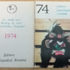 M3 C31 - 1974 - Calendare de buzunar - reclama editura enciclopedica