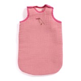 Sac de dormit păpuși Djeco, bumbac, 30-36 cm, +18 luni, broderie pasăre