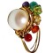 Inel talisman Curcubeu, Pietre semipretioase, Multicolor, 5.4 cm