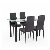 Set de masă Mezza 4 &icirc;n 1 negru-negru