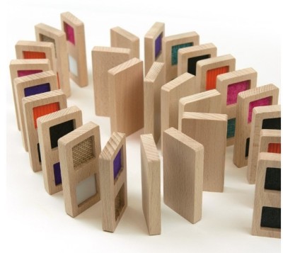 Joc domino din lemn, diverse texturi, Andreu Toys foto