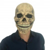 Masca craniu cu maxilar mobil Gotic Halloween Horror, schelet de fata umana, Marime universala, Gri