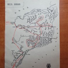 harta delta dunarii - din anul 1960