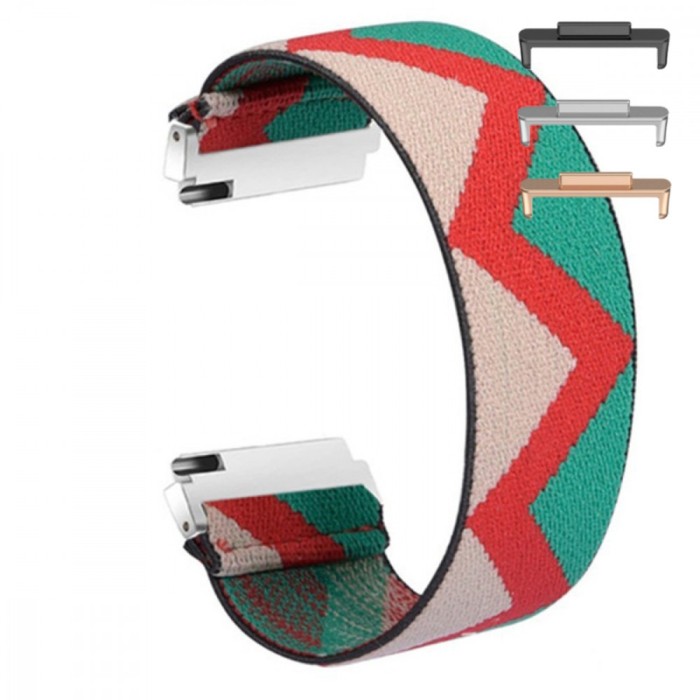 Curea textila elastica, compatibila Huawei Watch Fit 2, cu adaptor dedicat, India Model