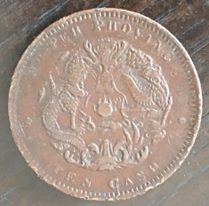 Moneda China - 10 Cash 1902-1905 - Hu-Peh foto