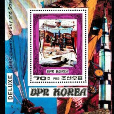 DPR Korea 1980 - Graf Zeppelin, dirijabile, colita neuzata