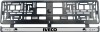 Set 2 bucati, suport numar inmatriculare IVECO II, Autohelix MSA
