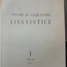 1957 Revista Studii si cercetari lingvistice Anul VIII / Nr 1 Academia RSR CVP