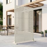 Paravan despartitor din otel galvanizat 180x120 cm, bej usturoi