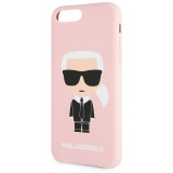 Husa TPU Karl Lagerfeld Ikonik Full Body pentru Apple iPhone 7 / Apple iPhone 8 / Apple iPhone SE (2020), Roz KLHCI8SLFKPI