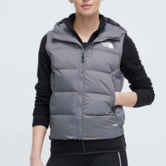 The North Face vestă sport cu puf Hyalite culoarea gri, de iarna