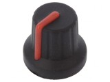 Buton rotativ cu indicator, 6mm, plastic-gumă, 16x15,1mm