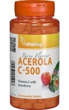 Vitamina C 500mg cu Acerola si Gust de Capsuni 40cpr Vitaking Cod: vk1813 foto