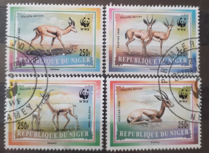 Niger 1998 fauna africana WWF serie 4v. stampilat