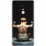 Husa silicon pentru Xiaomi Redmi Note 4, Body Builder Cute Baby Tattoo