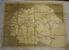 harta mare CFR din 1938 Romania Mare