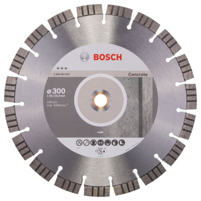 Bosch Best disc diamantat 300x20/25.4x2.8x15 mm pentru beton foto