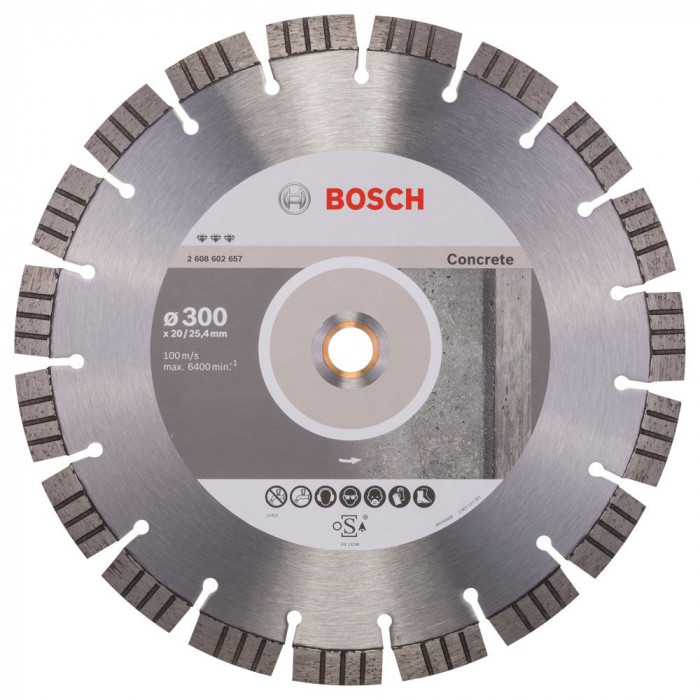 Bosch Best disc diamantat 300x20/25.4x2.8x15 mm pentru beton