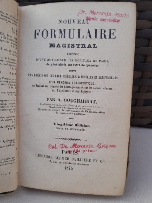Nouveau Formulaire Magistral - A. Bouchardat foto