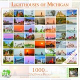 Lighthouses of Michigan - 1000 Piece Jigsaw Puzzle