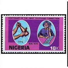 Nigeria 1976 - 100th Anniversary of the Telephone serie neuzata