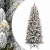 VidaXL Brad de Crăciun artificial cu 300 LED Alb 78 x 78 x 210 cm 3396057