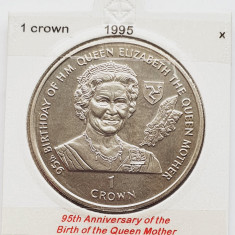 1866 Insula Man 1 crown 1995 Elizabeth II (Queen Mother) km 458