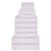 Set prosoape 12 piese alb 360 g/m&sup2; 100% bumbac