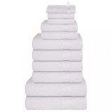 VidaXL Set prosoape 12 piese alb 360 g/m&sup2; 100% bumbac