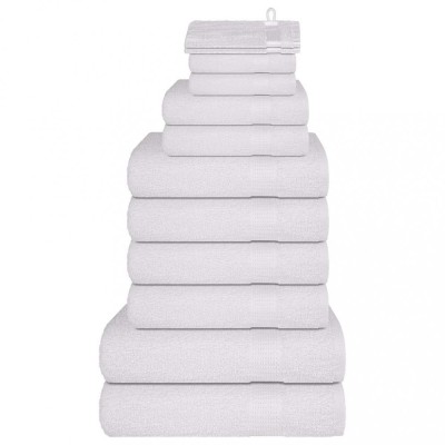 Set prosoape 12 piese alb 360 g/m&amp;sup2; 100% bumbac foto