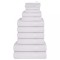 Gossi set prosoape 12 piese alb 360 g/m2 100% bumbac