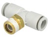 Conector Teu Pneumatic SMC KQ2T06-01AS Mufabil Filet Exterior 6mm R 1/8 Rotativ 360 Grade Alama/Polipropilena