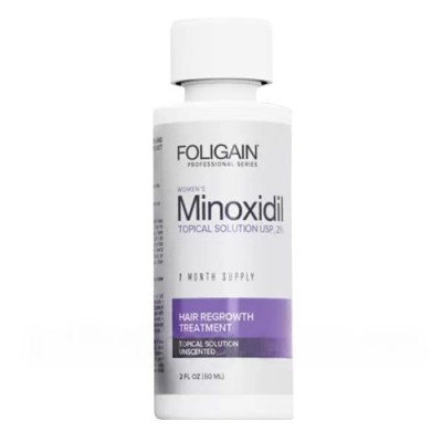 Solutie Foligain Minoxidil 2%, pentru femei, tratament pentru cresterea parului, 1 flacon + o pipeta foto