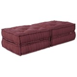 vidaXL Canapea modulară Manual 2 pcs Bordo 70 x 70 x 36 cm țesătură 3315075