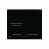 Plita incorporabila Hotpoint HB4860BNE, 4 zone de gatit, Inductie, 60 cm, Touch control, Booster, Timer, Sticla neagra