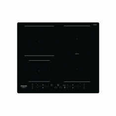 Plita incorporabila Hotpoint HB4860BNE, 4 zone de gatit, Inductie, 60 cm, Touch control, Booster, Timer, Sticla neagra