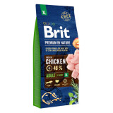 Brit Premium By Nature, Adult Giant Breed, XL, Pui, hrană uscată c&acirc;ini, 15kg