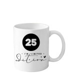 Cana din ceramica haioasa Aniversare 25 ani, alba, 330 ml, Limited Edition