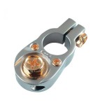 Racord acumulator auto pol negativ N iesire suruburi 2x10mm2 + M8 cu saibe R17mm SAL