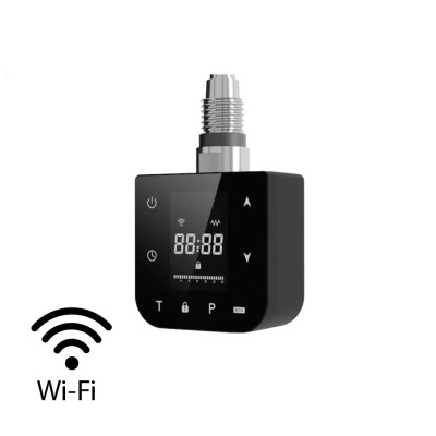 Wifi-s fűtőpatron t&amp;ouml;r&amp;ouml;lk&amp;ouml;zősz&amp;aacute;r&amp;iacute;t&amp;oacute; radi&amp;aacute;torhoz digit&amp;aacute;lis hőfokszab&amp;aacute;lyoz&amp;oacute;val 600W fekete foto
