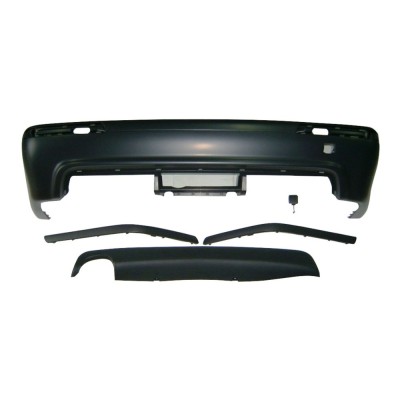 Set bara spate BMW Seria 5 (E39), 01.1996-06.04, grunduit, de vopsit; type M-Tech; cu bandouri, cu spoiler; cu iesiri evacuare dubla; TUNING, Sedan, foto