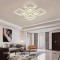 Lustra LED cu telecomanda si cristal LEILA 237W, 8 Patrate, lumina Rece/Calda/Neutra, Dimabila, Alb Crom Lucios ModernLight Concept