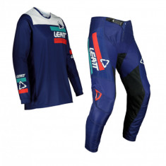 Echipament Tricou+Pantaloni Enduro MX Leatt Albastru