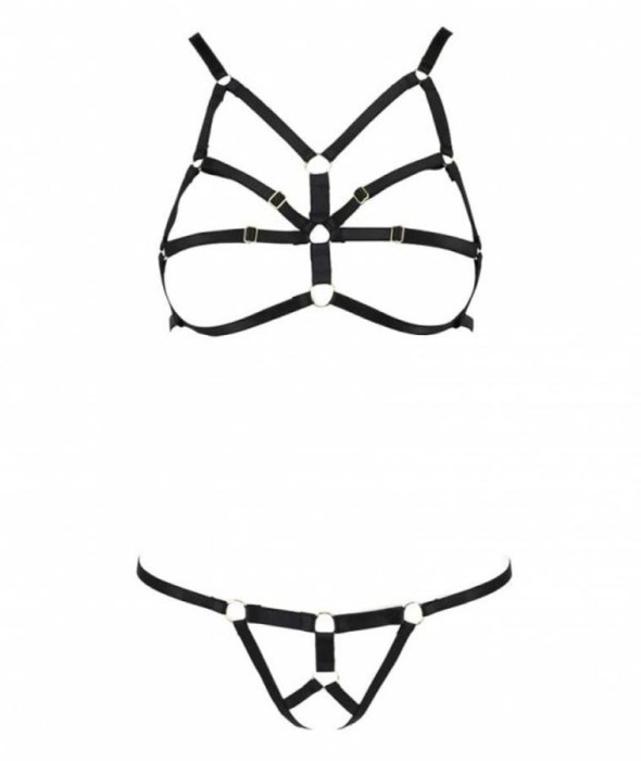 Set Lenjerie Fantezie Armada, Negru, L/XL