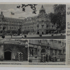 HOTEL NASSAUER HOF , CARTE POSTALA ILUSTRATA , CU STAMPILA MILITARA NAZISTA , 1940